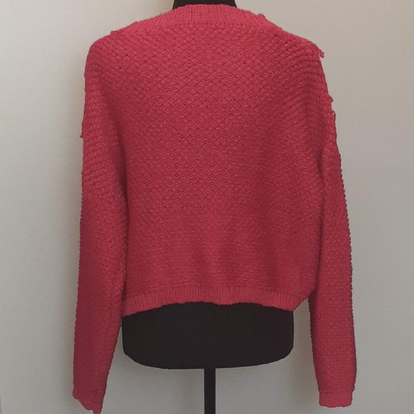 C.H.Y Fashion knitted cropped high low sweater - Picture 3 of 8